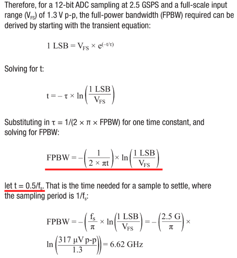 ADC 带宽与采样率
