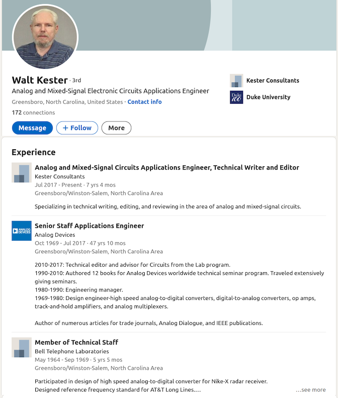 Walt Kester的介绍