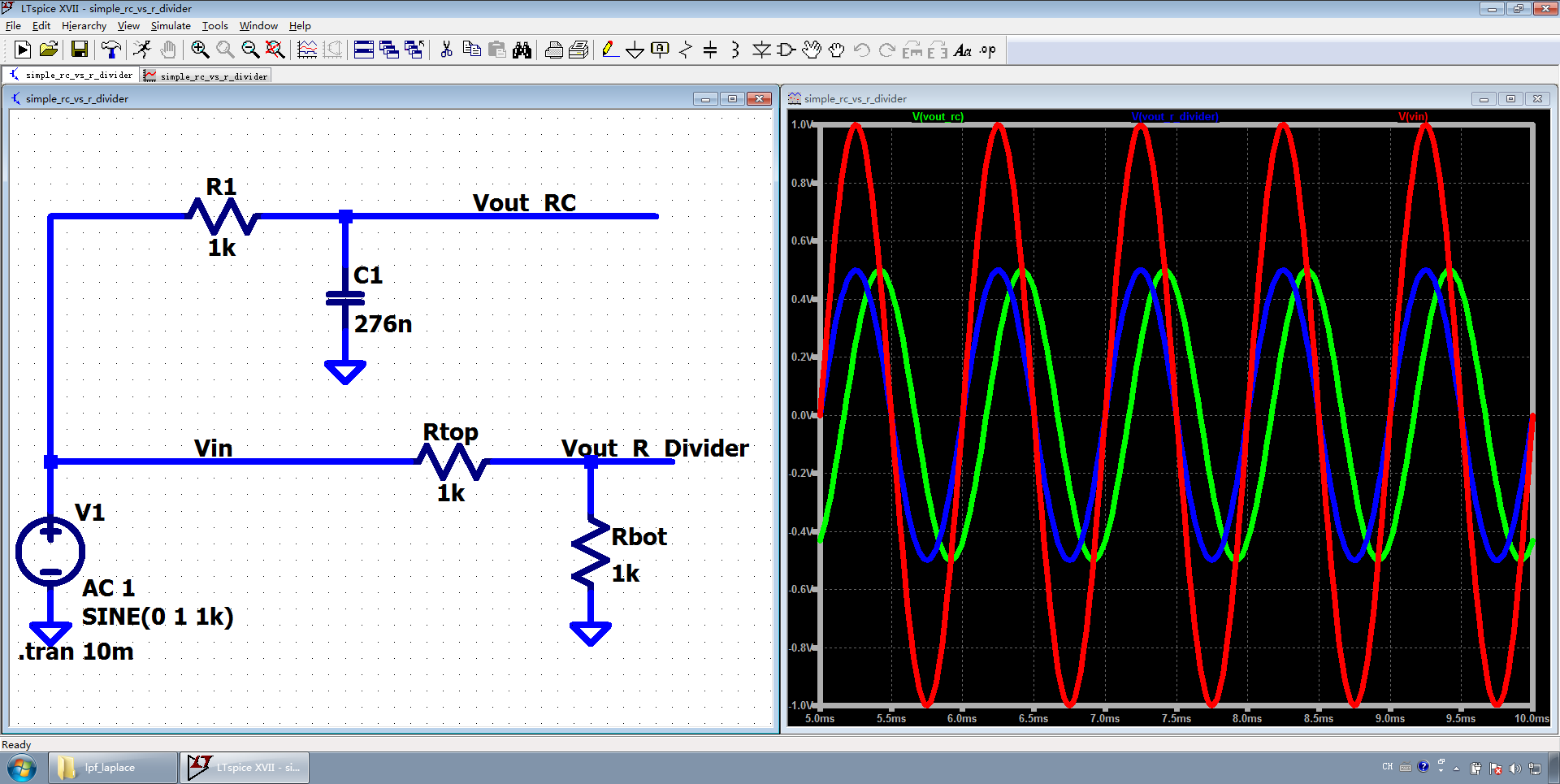 图1 RC 一阶低通滤波器