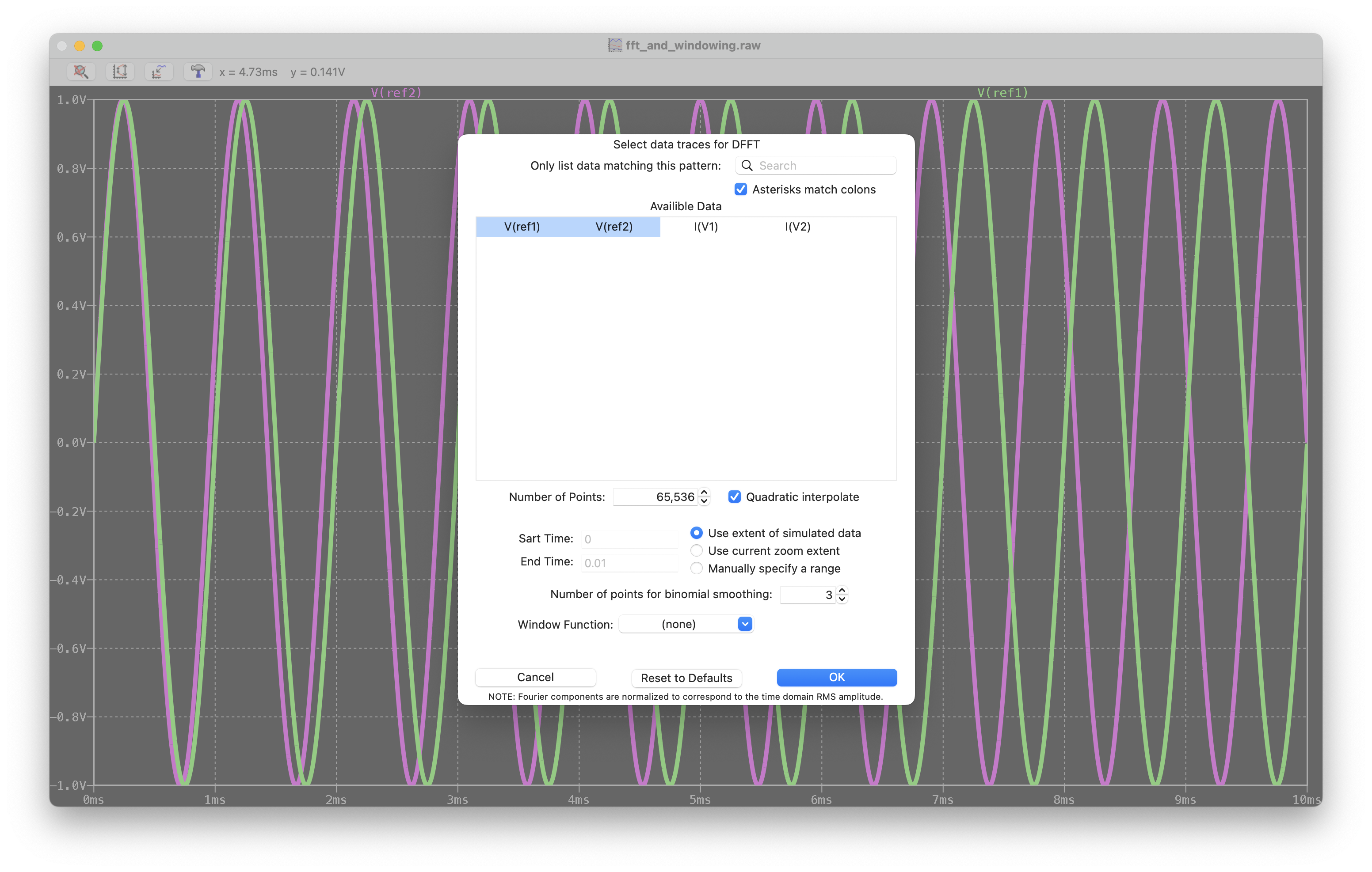 图3 不使用窗函数