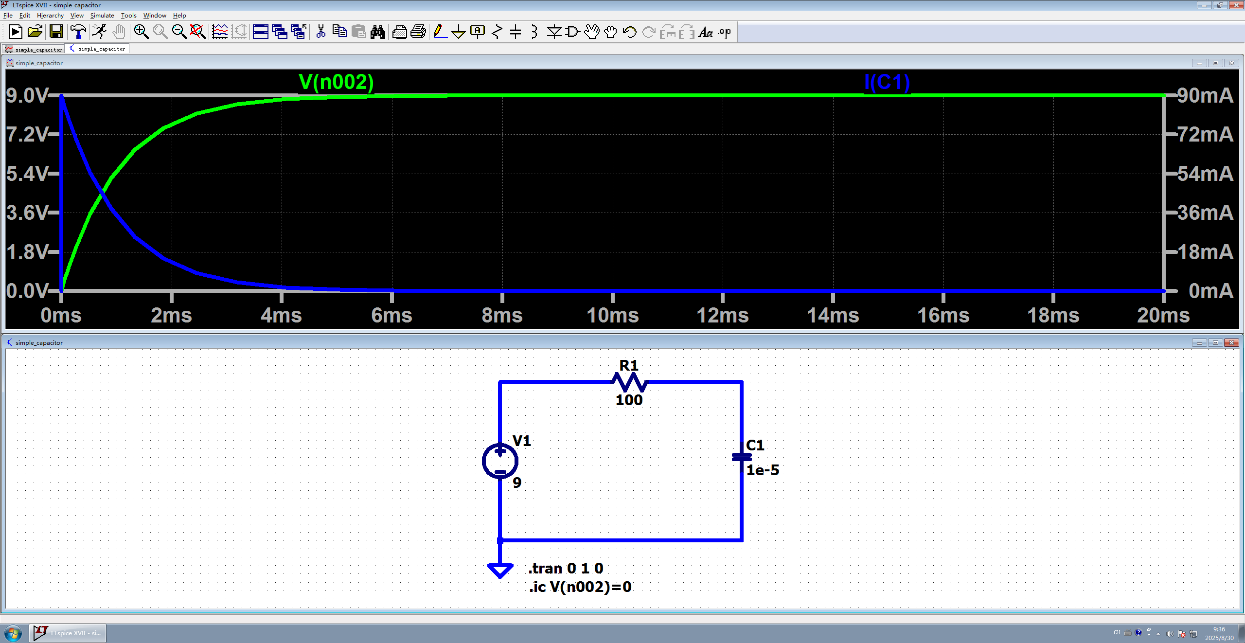 图10 同步显示电容电流波形