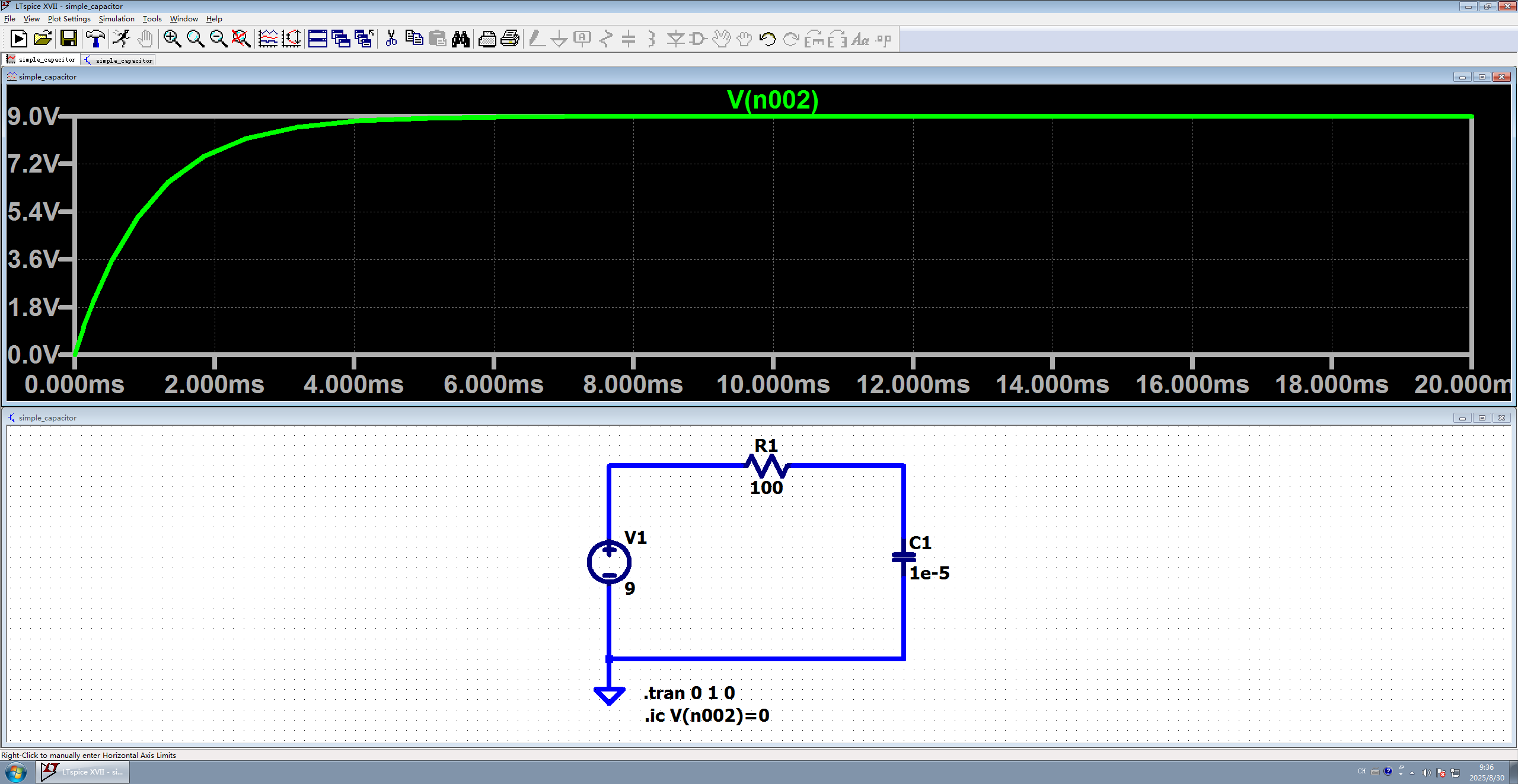 图9 正确的电容充电波形