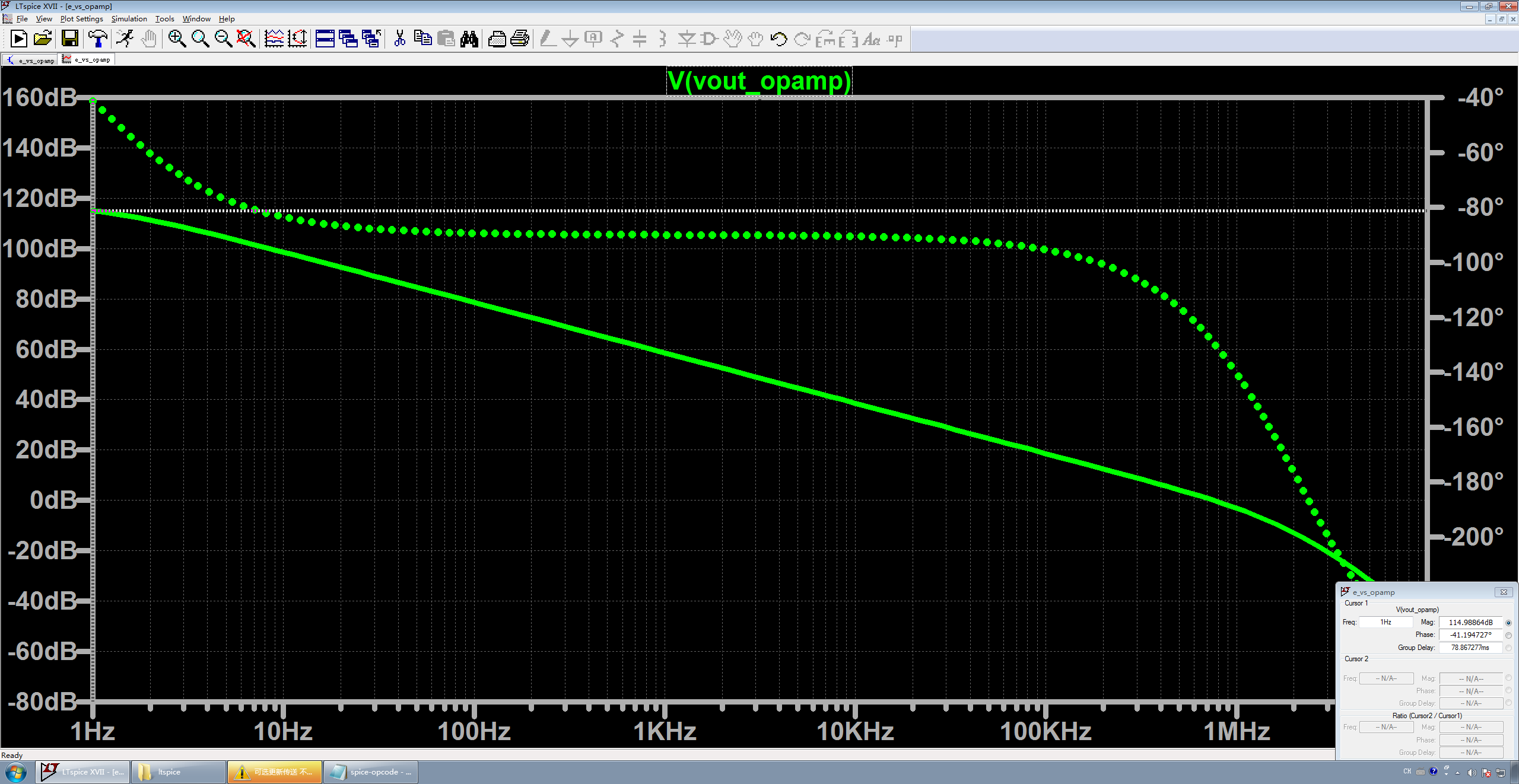 图4 测量开路增益