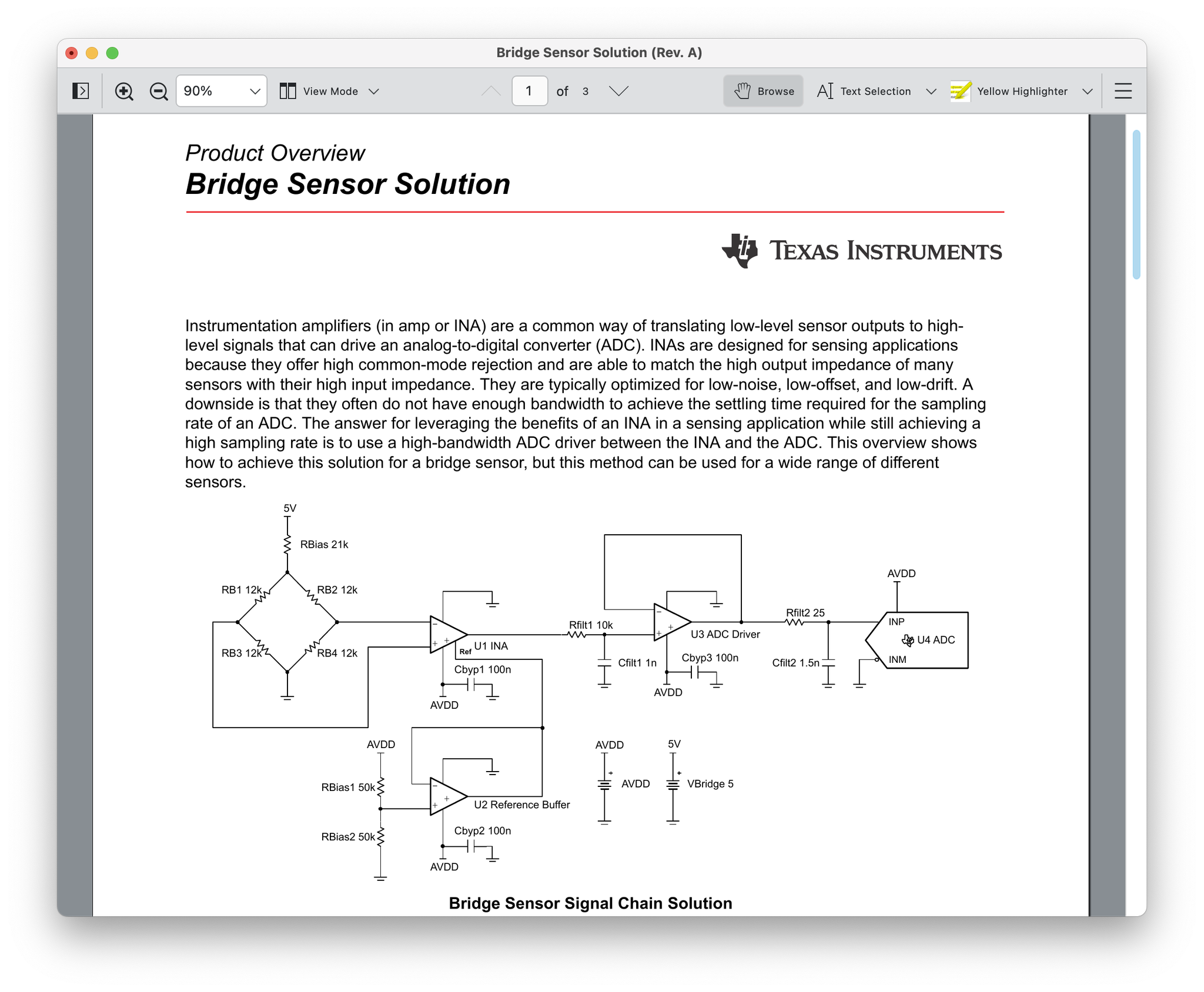 图1 TI Bridge Sensor 解决方案