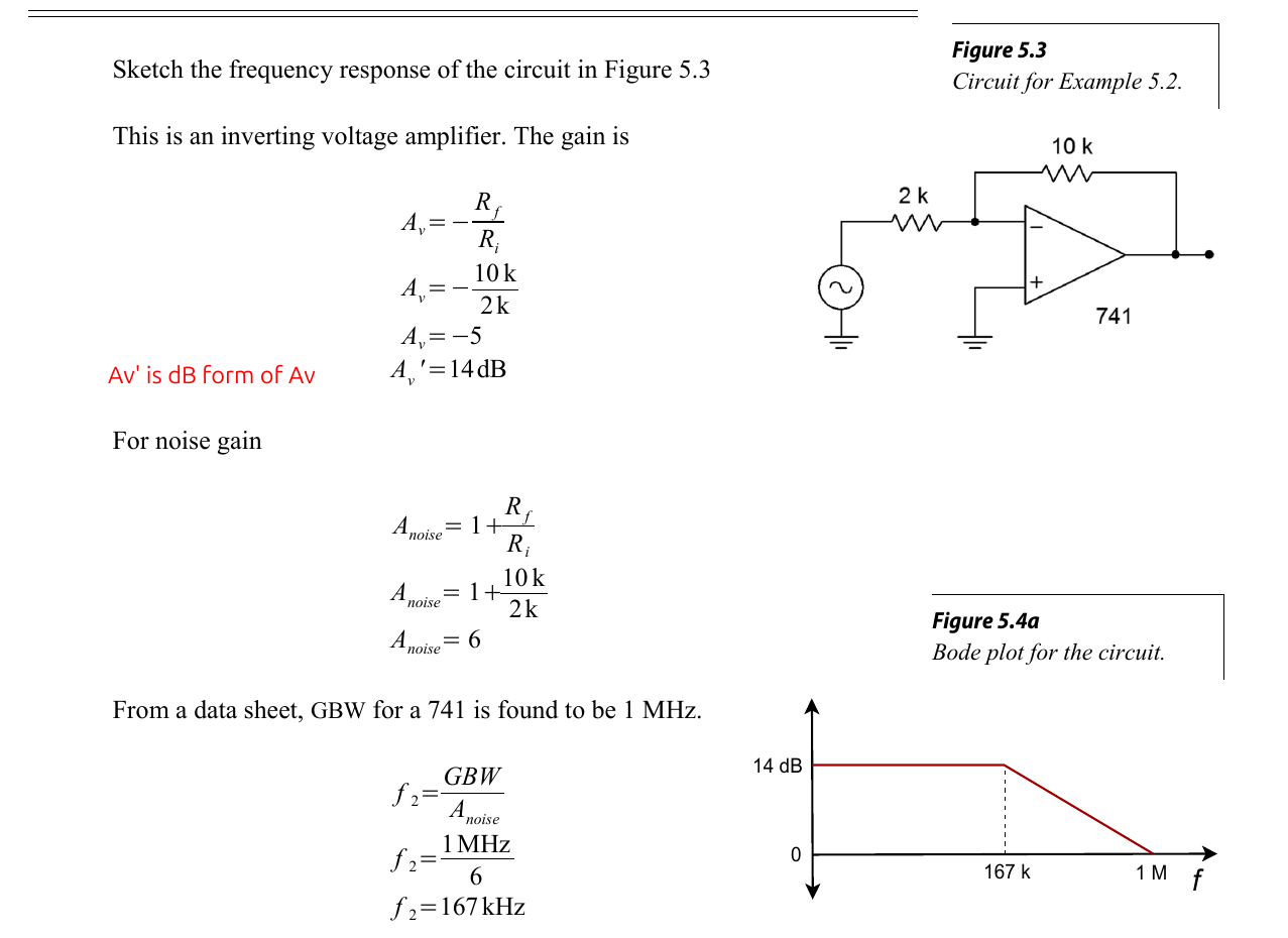 图3 计算 LM741 闭环增益带宽