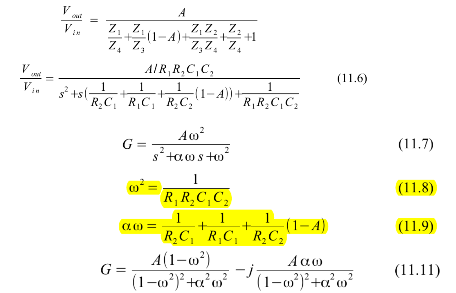 图5 Sallen and Key 滤波器的数学表达
