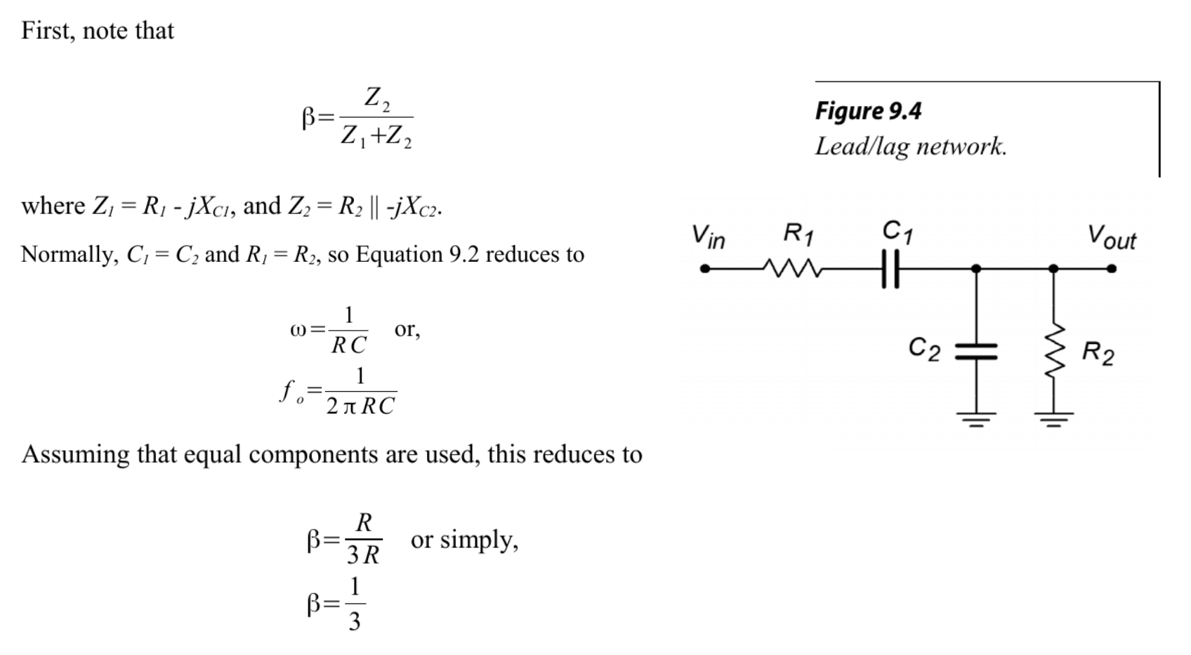 图1 RC 串并联网络